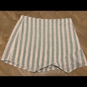 Blue/white striped skort
